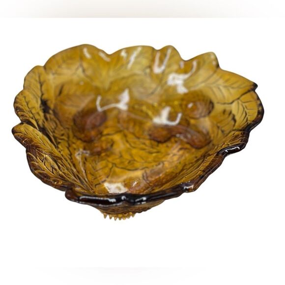 Vintage Indiana Carnival Amber glass vintage loganberry entryway catch up - Picture 8 of 8